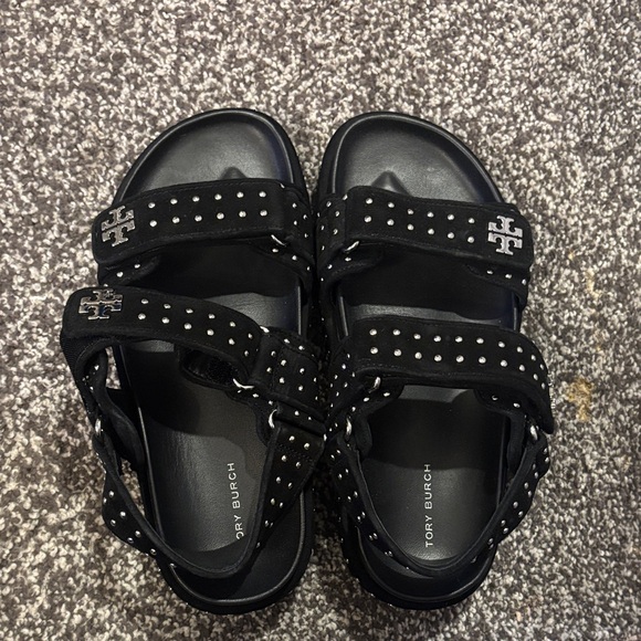 Tory Burch Black Studded Sandals